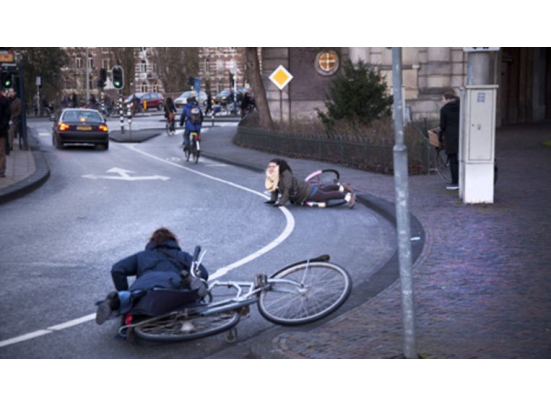 Minder fietsers slachtoffer van gladheid